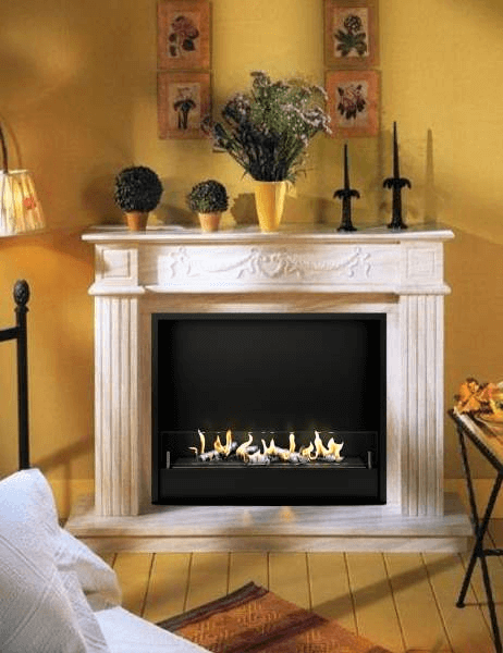 Биокамин в мраморном портале Firezo Dolce Freddo, стандарт