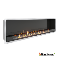 Прямоугольный очаг стандартный с рамками из шлифованной стали на заказ