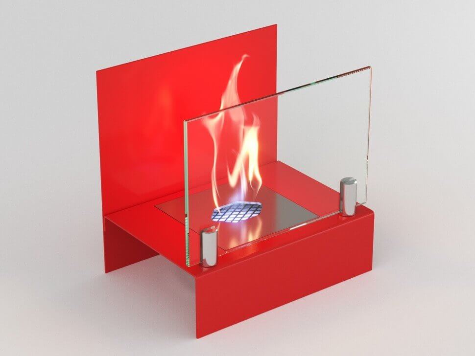 Биокамин настольный Lux Fire "Афиша" S (красный) Биокамин настольный Lux Fire