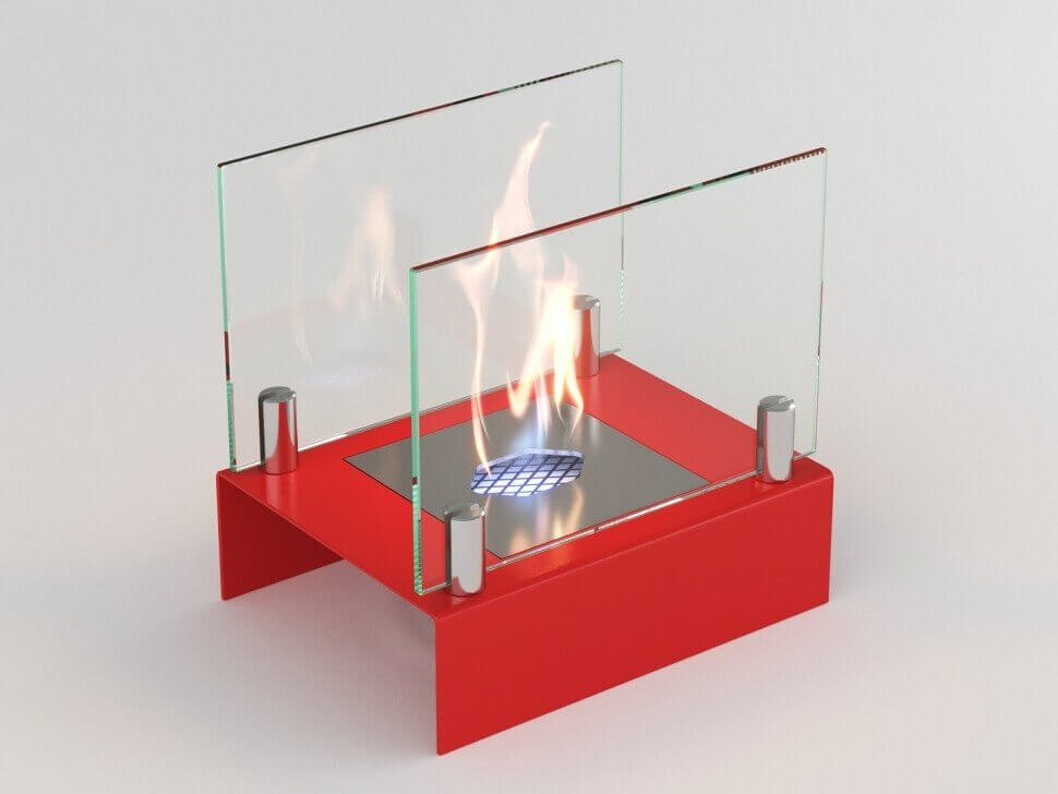 Биокамин настольный Lux Fire "Арлекино" S (красный) Биокамин настольный Lux Fire