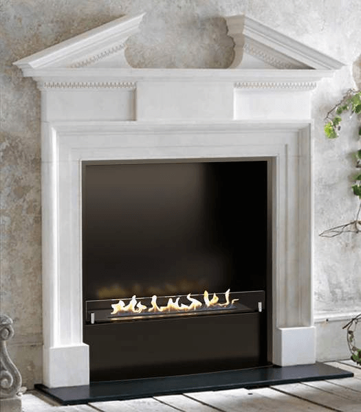 Биокамин в мраморном портале Firezo Notte Bianca, стандарт