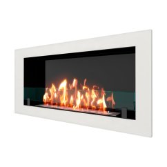 Биокамин встраиваемый SteelHeat ONE 800 с рамкой цвет белый